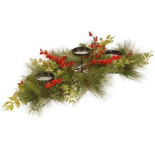 National Tree Company 30 in. Mixed Bristle Pine Candle Holder ED3 115 30C B