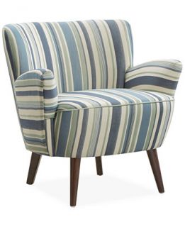 Colmar Striped Fabric Accent Chair, Direct Ship   Furniture
