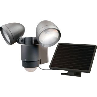 MAXSA Motion-Activated Dual-Head LED Solar Light — 12 LEDs, 524 Lumens, Model# 44416