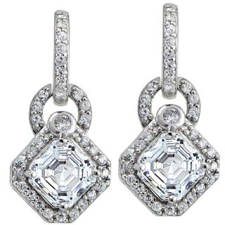 Icz Stonez Sterling Silver Asscher cut Cubic Zirconia Diamond shaped