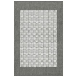 Couristan Recife Checkered Field Grey/White Indoor/Outdoor Area Rug