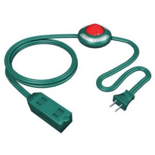 9' Westinghouse 3 Outlet Green Foot Tapper Extension Cord with Safety Covers