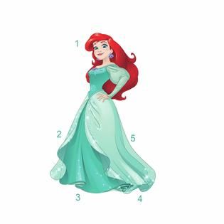 RoomMates Disney Sparkling Ariel Peel and Stick Giant Wall Decals