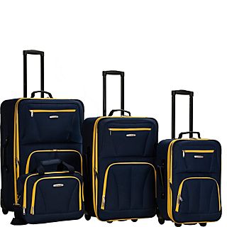 Rockland Luggage Deluxe 4 Piece Luggage Set