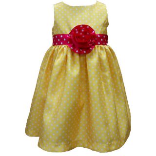 Mia Juliana Baby Girls Polka Dot Shantung Dress   17216057