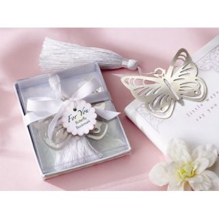 Butterfly with White Silk Tassel Bookmark by Kate Aspen