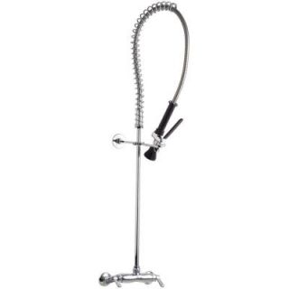 Chicago Faucets 2 Handle Kitchen Faucet in Chrome with 44 in. Flexible Stainless Steel Hose Spout 923 HCLABCP