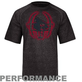 adidas Louisville Cardinals Sideline Head On Performance T Shirt   Heathered Black