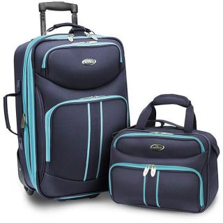 Traveler Two piece Navy Blue Luggage Set   12049392  