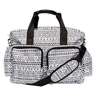 Trend Lab Black and White Aztec Deluxe Duffle Diaper Bag