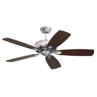 Emerson CF910BS Prima Deluxe Ceiling Fan in Brushed Steel and Dark Cherry