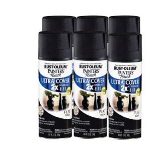 Rust Oleum 12 oz Flat Black Painters Touch (6 Pack) DISCONTINUED 181427