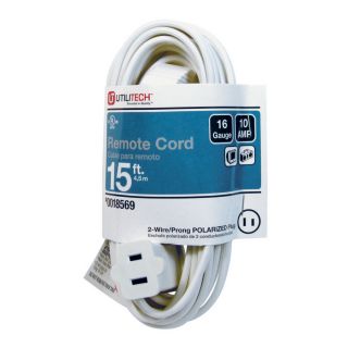 Utilitech 15f Ft. SPT 2 White Remote Switch Extension Cord