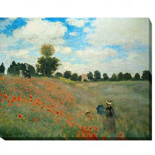 Claude Monet "Poppyfields" Gallery Wrapped Giclee Canvas Wall Art   10071286