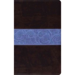 The Holy Bible English Standard Version, Chocolate/Blue, Paisley Band, Trutone, Thinline Bible
