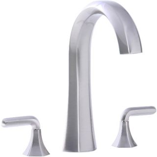 Cifial 201.650.620 Hexa Double Lever Handle Roman Tub Faucet in Satin Nickel