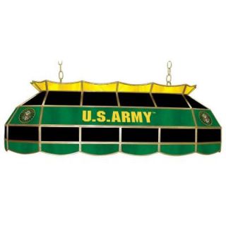 Trademark Global United States Army Symbol 3 Light Stained Glass Hanging Tiffany Lamp ARMY4000 SYM