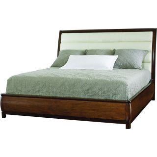 American Drew 218 Eastern King Upholstered Bed Miramar Eastern King Upholstered Bi Cast Leather Bed in Auburn on Prima Vera