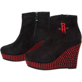 Cuce Shoes Houston Rockets Womens Rookie Wedge Boots   Black
