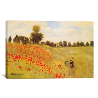 iCanvasART Claude Monet Field of Poppies Canvas Print Wall Art