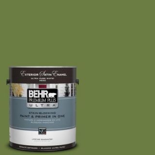 BEHR Premium Plus Ultra 1 gal. #M350 7 Healing Plant Satin Enamel Exterior Paint 985301