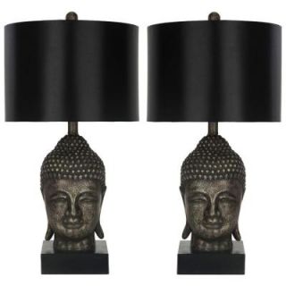 Safavieh 24.5 in. Gold Buddha Table Lamp (Set of 2) LIT4070A SET2