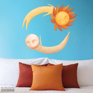 Dancing Sun and Moon Wall Decal by My Wonderful Walls