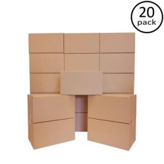 Plain Brown Box 22 in. x 15 in. x 12 in. 20 Box Bundle CB1001027