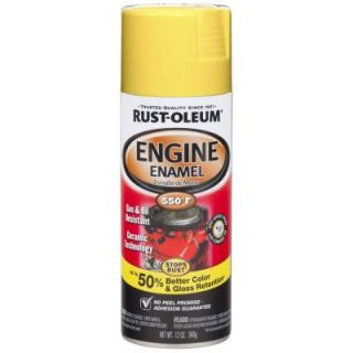 Rust Oleum Automotive 12 oz. 550 Degree Gloss Daytona Yellow Ceramic Engine Enamel Spray Paint (Case of 6) 272018