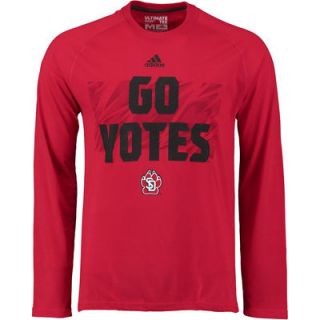 South Dakota Coyotes adidas Sideline Glory Ultimate Long Sleeve T Shirt   Red