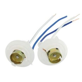 2 Pcs 1156 BA15S LED Bulb Socket Car Turn Signal Light Harness Wire