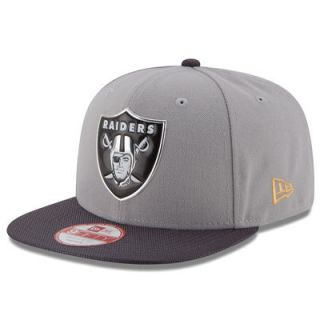 Oakland Raiders New Era Youth Gold Collection 9FIFTY Adjustable Hat   Gray/Graphite