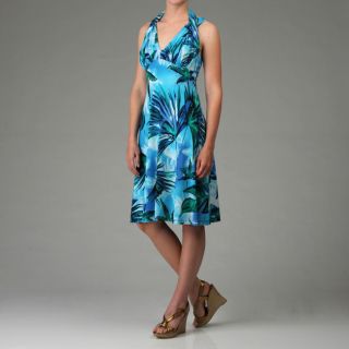 Connected Apparel Womens Printed ITY Halter Dress   12600856