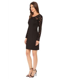 Jessica Simpson Scuba Dress with Lace Long Sleeves