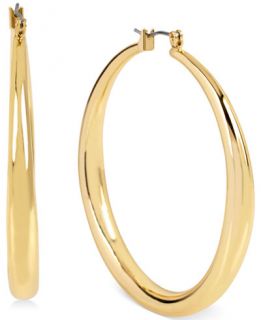 Kenneth Cole New York Gold Tone Large Hoop Earrings   Jewelry