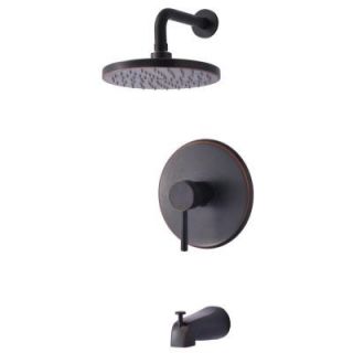 Ultra Faucets Euro Collection Single Handle 1 Spray Tub and Shower Faucet in Oil Rubbed Bronze 79505