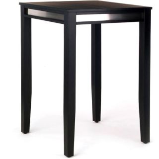 Home Styles Manhattan Pub Table, Black / Stainless
