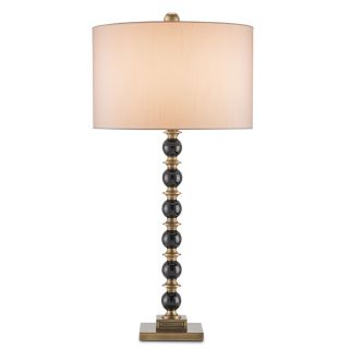 Currey and Company 6757 Eastbourne 1 Light Table Lamp in Black Antique Brass