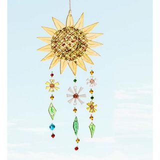 Wind & Weather Sunflower Handcrafted Fused Glass Wind Chime