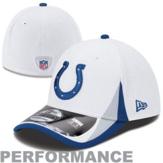 Mens New Era White Indianapolis Colts Training 39THIRTY Flex Hat