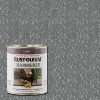 Rust Oleum Stops Rust 1 qt. Gray Hammered Rust Preventive Paint (Case of 2) 7214502