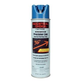Rust Oleum Industrial Choice 17 oz. Caution Blue Inverted Marking Spray Paint (12 Pack) 203022