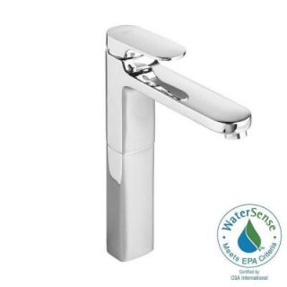 American Standard Moments Single Hole Single Handle Low Arc Bathroom Faucet in Polished Chrome with Grid Drain 2506.152.002