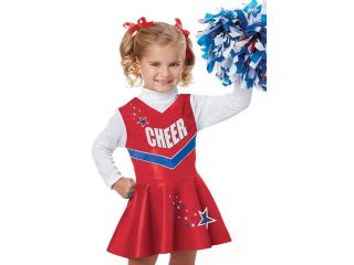 Kids Girls Toddler Red Cheerleader Halloween Costume