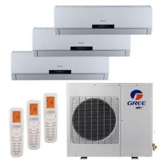 GREE Multi 21 Zone 24,000 BTU 2 Ton Ductless Mini Split Air Conditioner with Heat, Inverter, Remote   208 230 Volt/60Hz MULTI24HP300