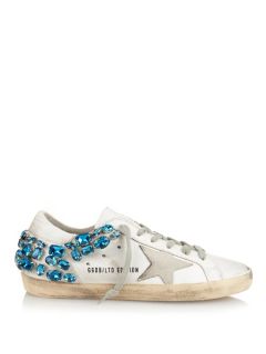 Super Star crystal embellished leather trainers  Golden Goose Deluxe Brand