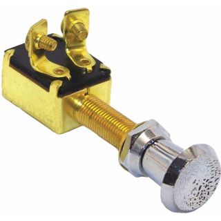 Shoreline Marine Brass Push/Pull Switch, 2 Position