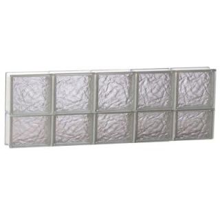 Clearly Secure 38.75 in. x 13.5 in. x 3.125 in. Ice Pattern Non Vented Glass Block Window 4014SIC