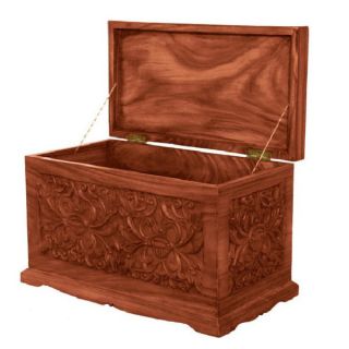 Coffee Table Chest w/ Hand Etched Floral Design   10109043  