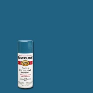 Rust Oleum Stops Rust 12 oz. Protective Enamel Gloss Maui Blue Spray 269292